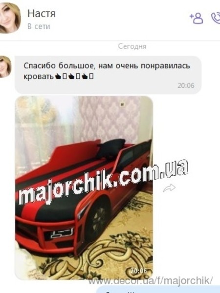 Кровать машина с матрасом элит ПРЕМИУМ подсветка фар и днища с пультом